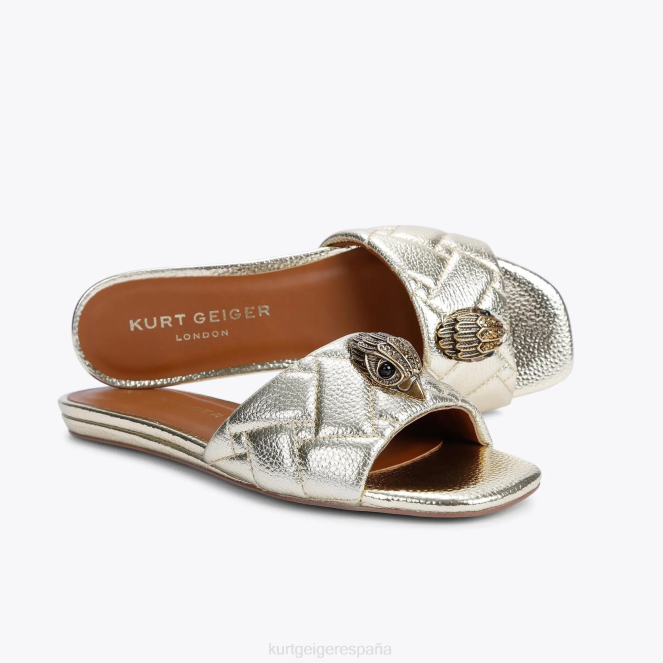 Kurt Geiger mujer sandalia plana london kensington 2LPR350 | calzados oro